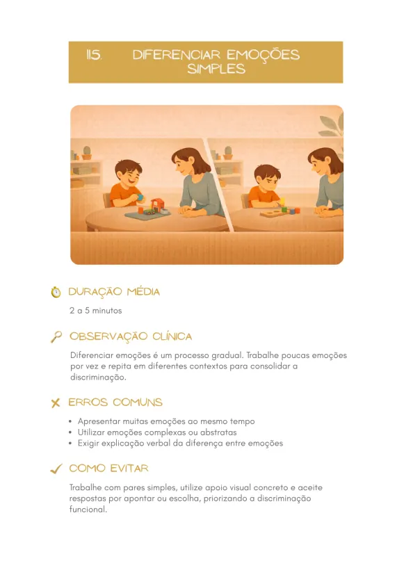 Exercício 115 — Diferenciar Emoções Simples